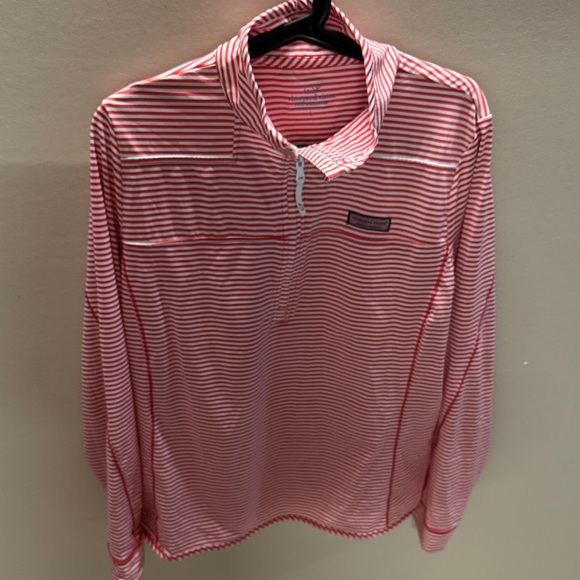Vineyard Vines Tops - Vineyard Vines Red and White Striped Pullover performance